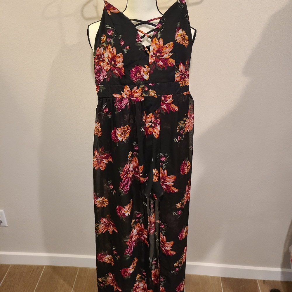 Jumper with long skirt attached